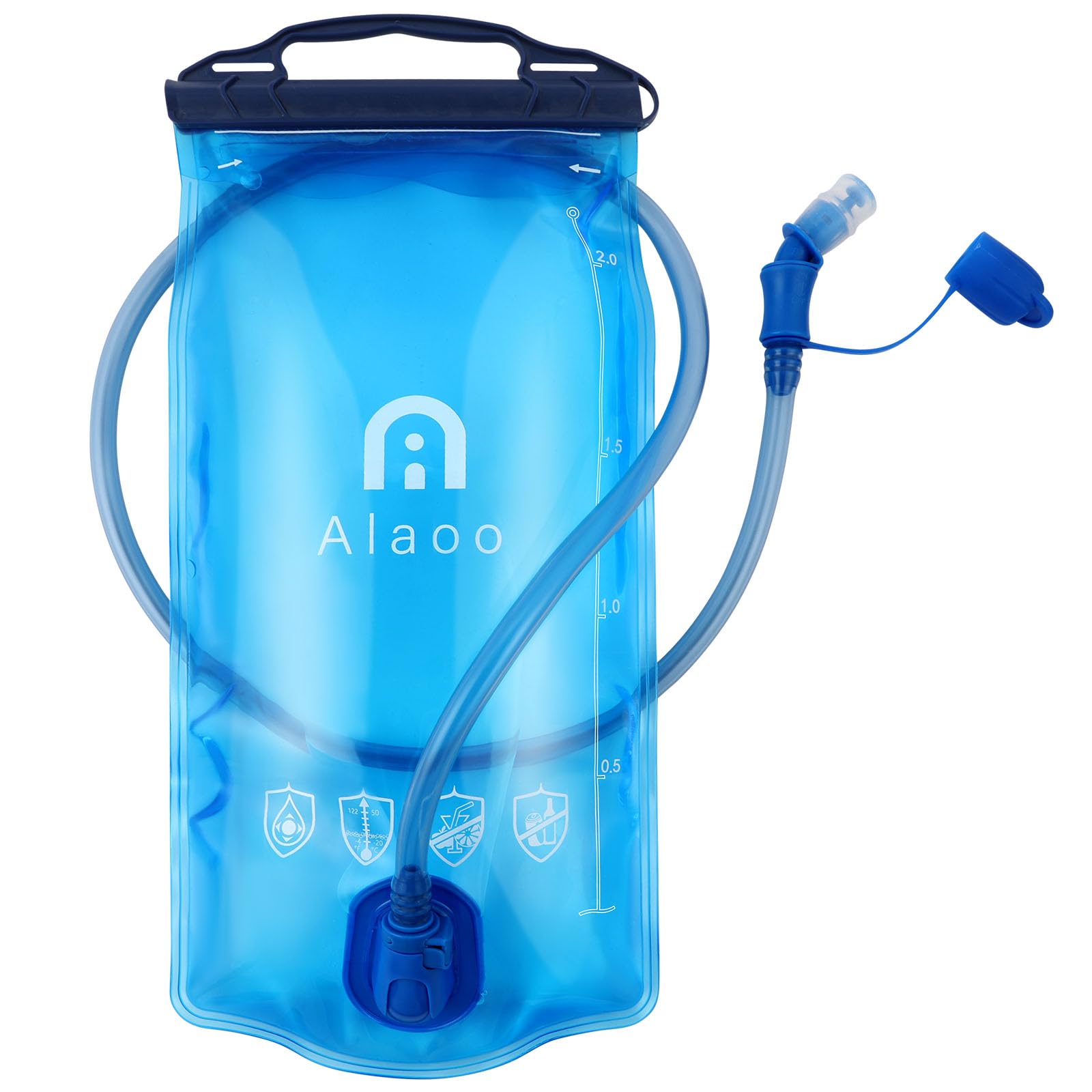 Sacca Ldrica, 2L Sacca Idratazione Portatile, Senza BPA, Design a Prova di Perdite, con Tubo, Adatto per Il Trail Running, Il Ciclismo e Il Campeggio(Azzurro)