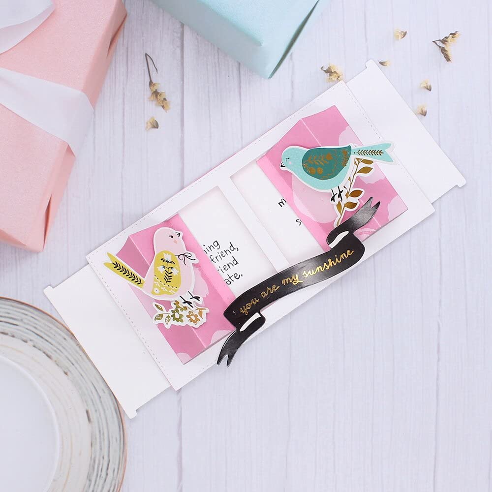 HAS Craft - Mini Interactive Card Cutting Dies Stencils DIY Scrapbooking Decorative Embossing DIY Paper Cards Design Craft Art Making Greetings Frame Practice Hands-on Tags Template Machine Supplies