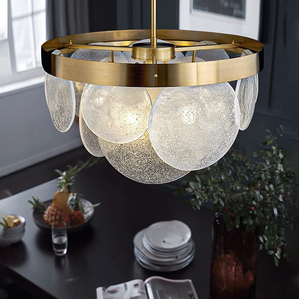 Lampa wisząca ze szkła bąbelkowego