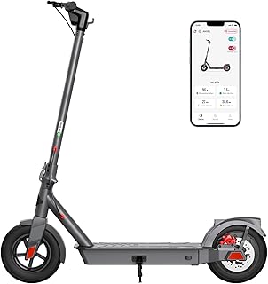 SISIGAD Electric Scooter for Adults, 10 Inch Electric Scooter with App, Battery 36V 10.4Ah, Foldable with Max Speed 25km/h, Motor 350W, Double Brake