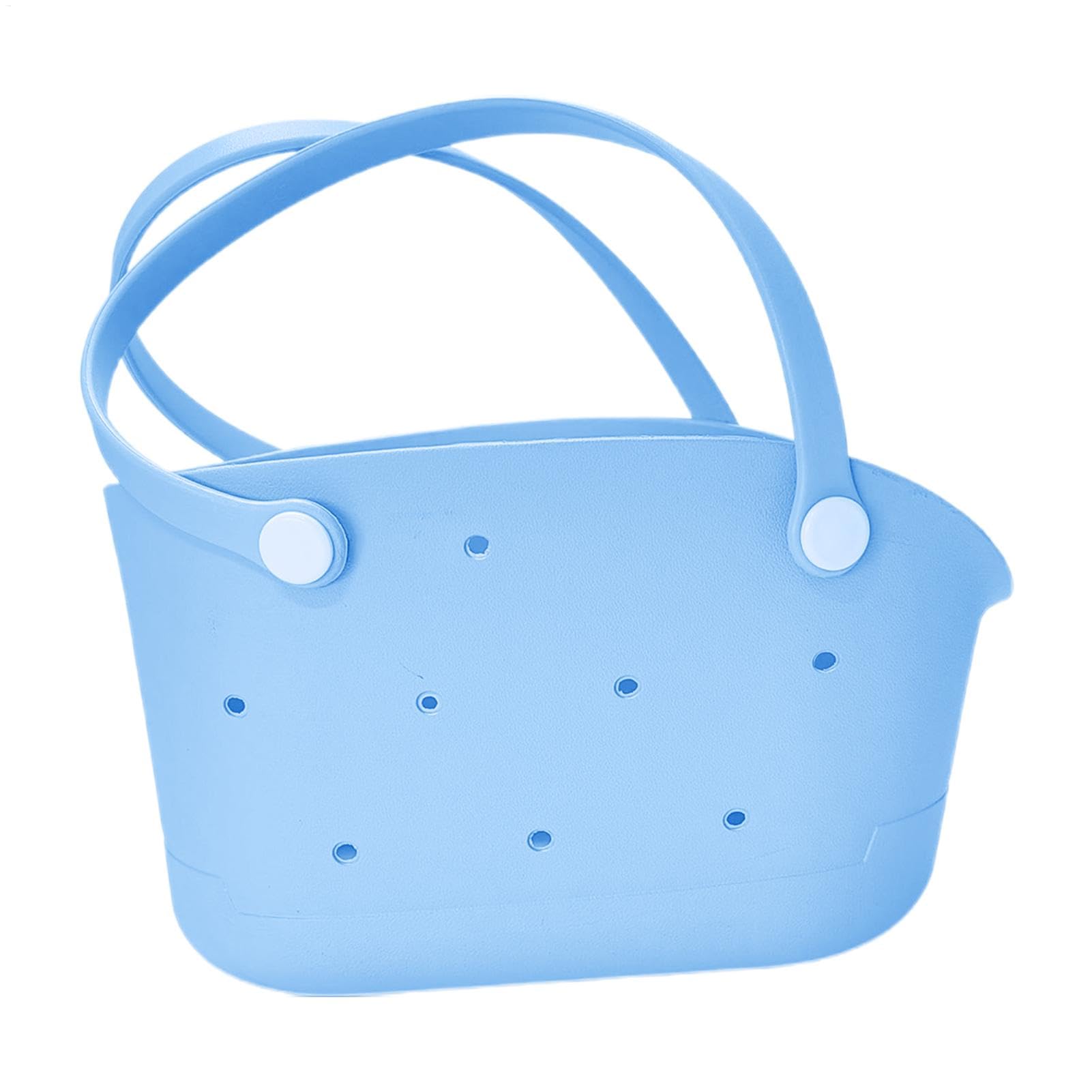 Bolsa de playa de goma, bolsa de mano impermeable, pequeña bolsa de playa impermeable de EVA, bolsa de goma grande, a prueba de arena y lavable, accesorios de viaje portátiles para hombres y mujeres