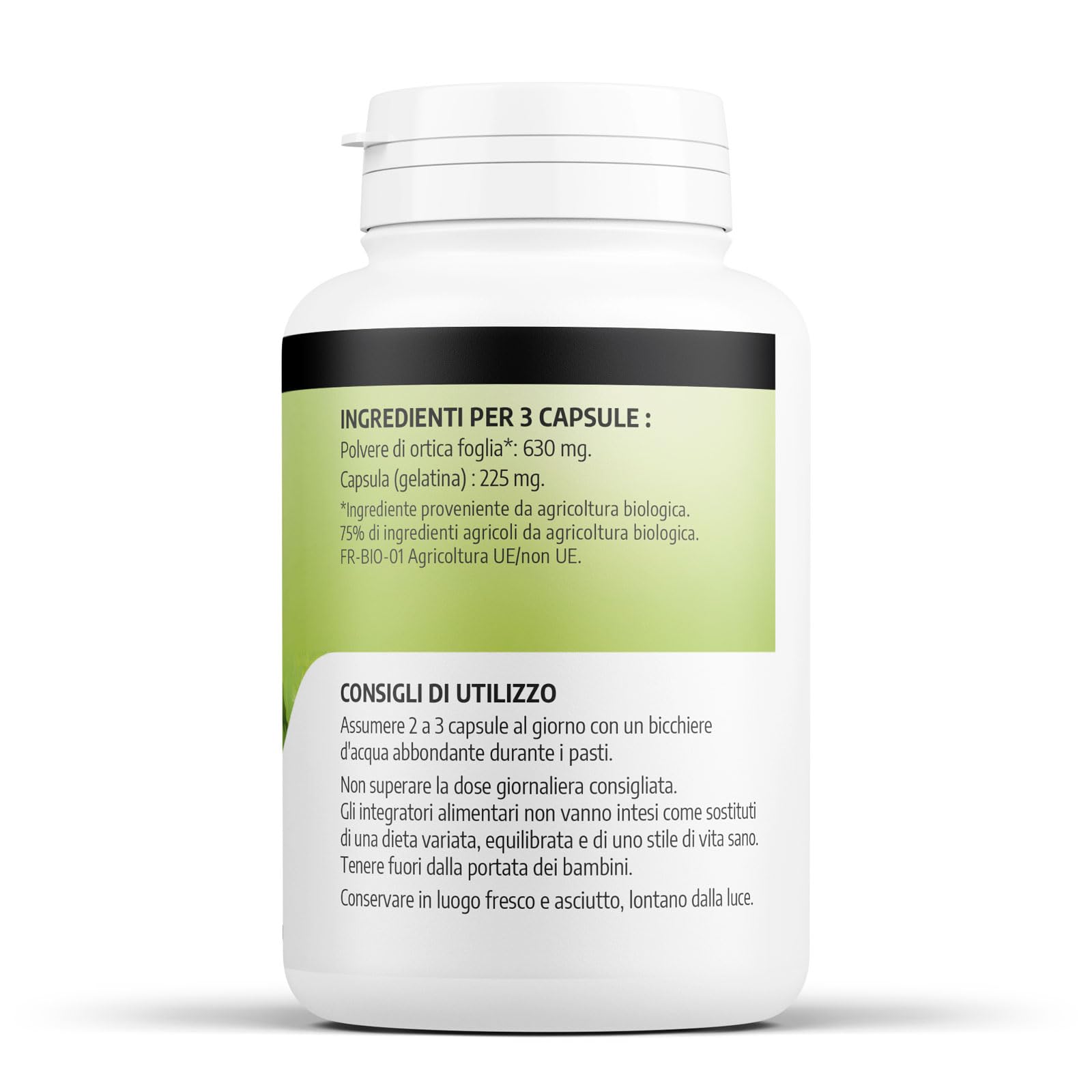 Ortica (foglia) Biologica - 210mg - 200 capsule