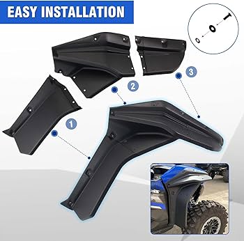 Amazon.com: CPOWACE Wider XXL Front&Rear Fender Flares Kit