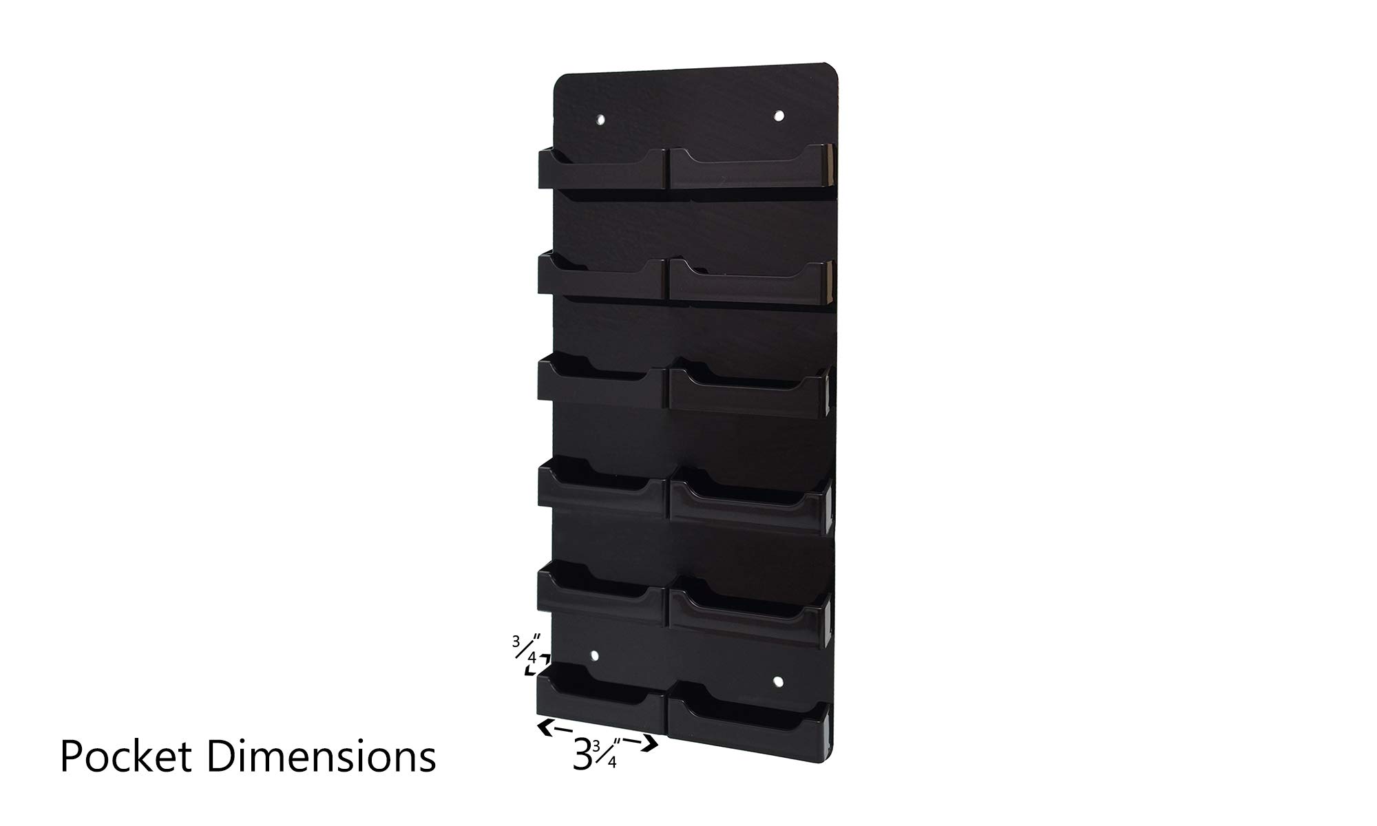 Amazon.com : Marketing Holders Wall Business Card Holder Vertical Wall  Mount 12 Pocket Black : Office Products