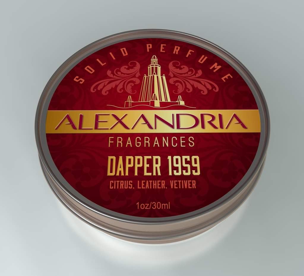 Alexandria Fragrances Dapper 1959 Fragrance for Men - Long Lasting Perfume with Lavender, Musk, Patchouli & Beeswax Notes - Travel Size Cologne for Men – Luxury Solid Pocket Perfume for Daily Use 1oz