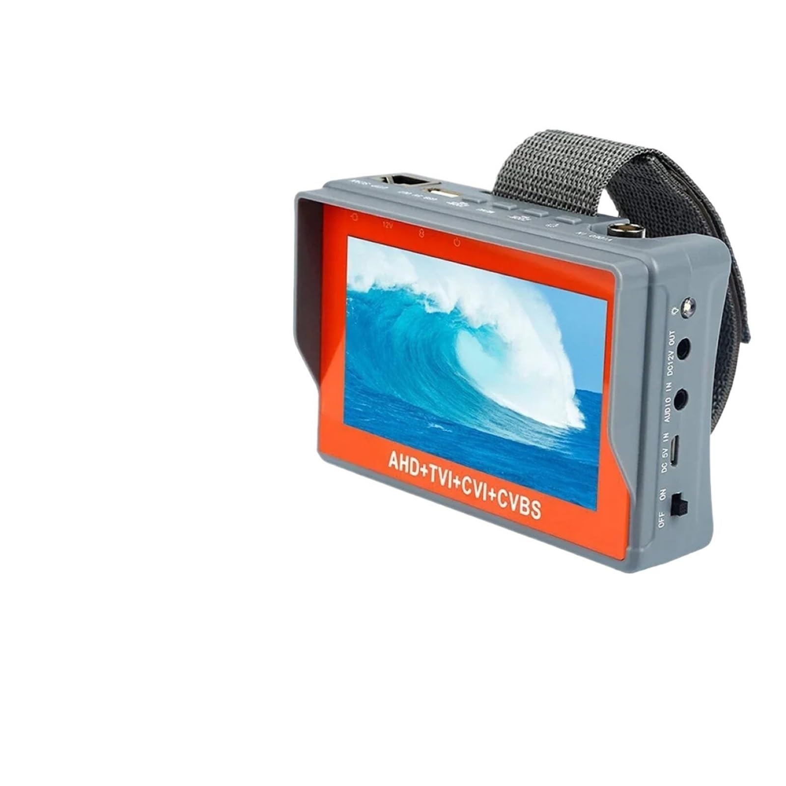 Testeur de vidéosurveillance 8mp, Moniteur de caméra 5 Pouces 4K AHD/CVI/TVI CVBS, testeur de caméras analogiques avec entrée VGA, Mini Moniteur CFTV CCTV