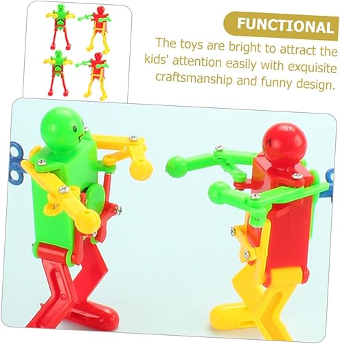 Miniatura 7 de 4 piezas de robot bailarín de cuerda para adultos, figuras de relojería seguras y portátiles, regalos creativos para cumpleaños y vacaciones,