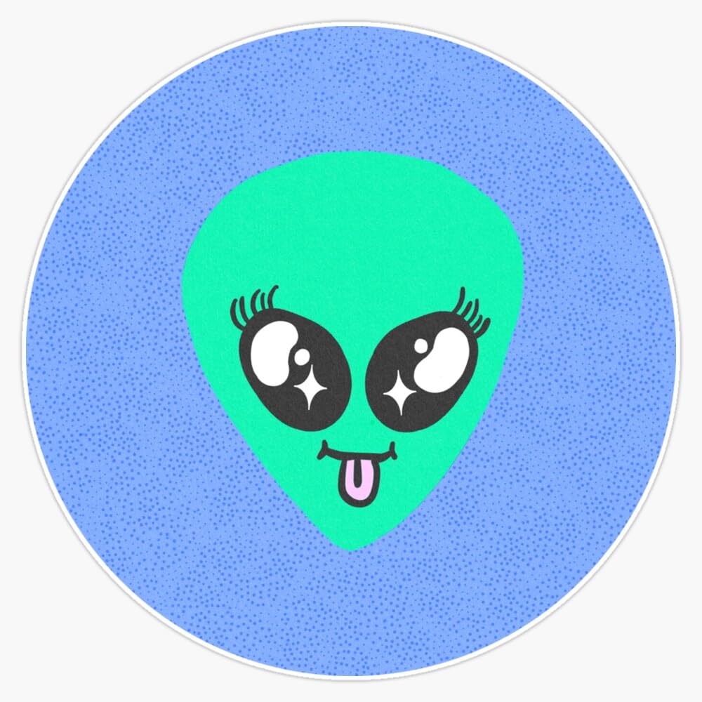 Amazon.com - Magnet Sparkly Eyes Alien Sticking Out Tongue