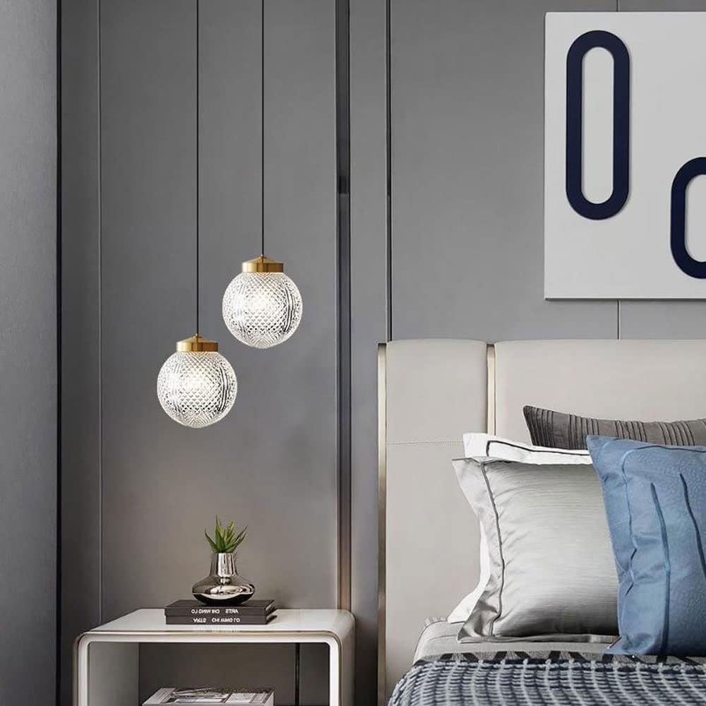 Araña de Metal Simple Japonesa Lámpara Colgante de Vidrio Pantalla G9 Fuente de luz Colgante Altura Ajustable Sala de Estar Mesita de Noche Accesorios de iluminación Decorativos