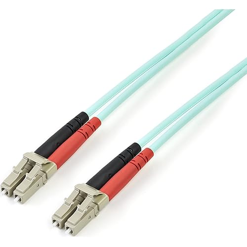StarTech.com Cable de fibra óptica multimodo LCUPC OM4 de 9.8 ft (10 pies), 50125, 100G, baja pérdida de inserción, cable de puente de fibra LSZH