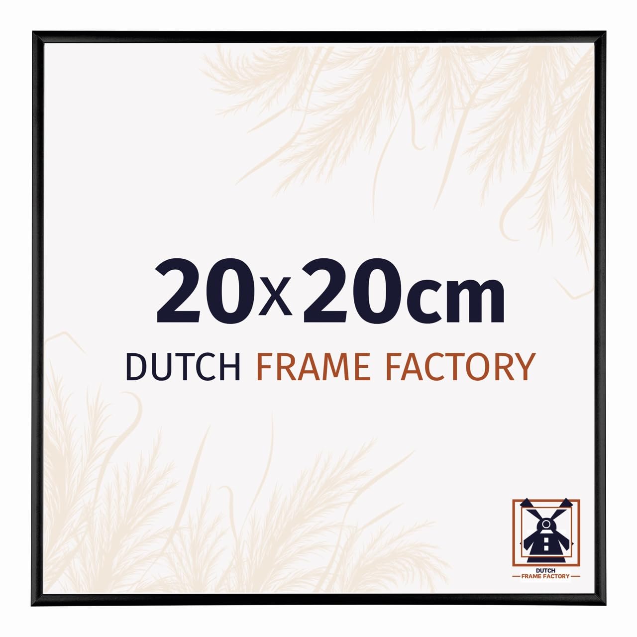 Dutch Frame Factory - Picture frame 20x20 cm Black High Gloss - Aluminium