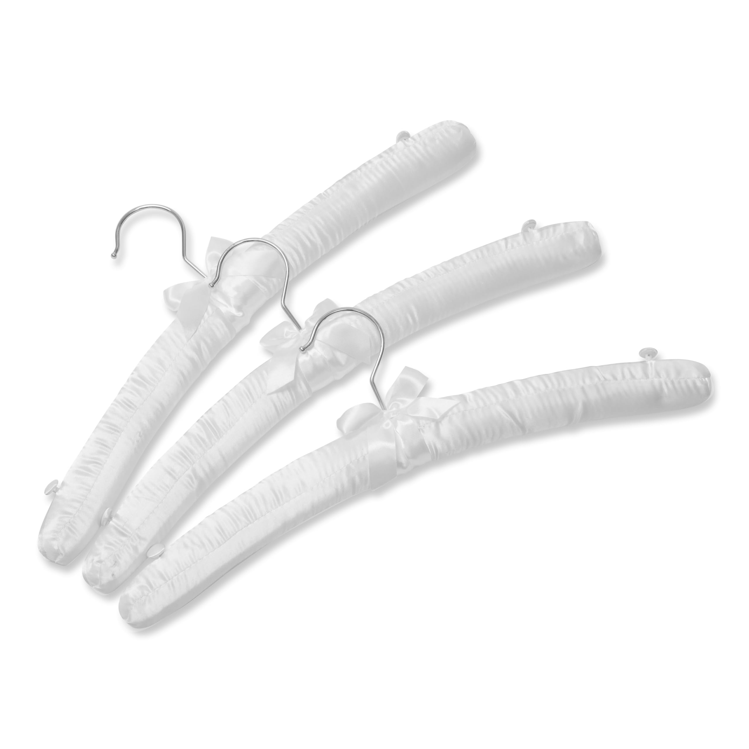 The Hanger Store 5 Satin Soft Padded Bridal Coat Hangers, 41cm Wedding Dress Gown Hangers