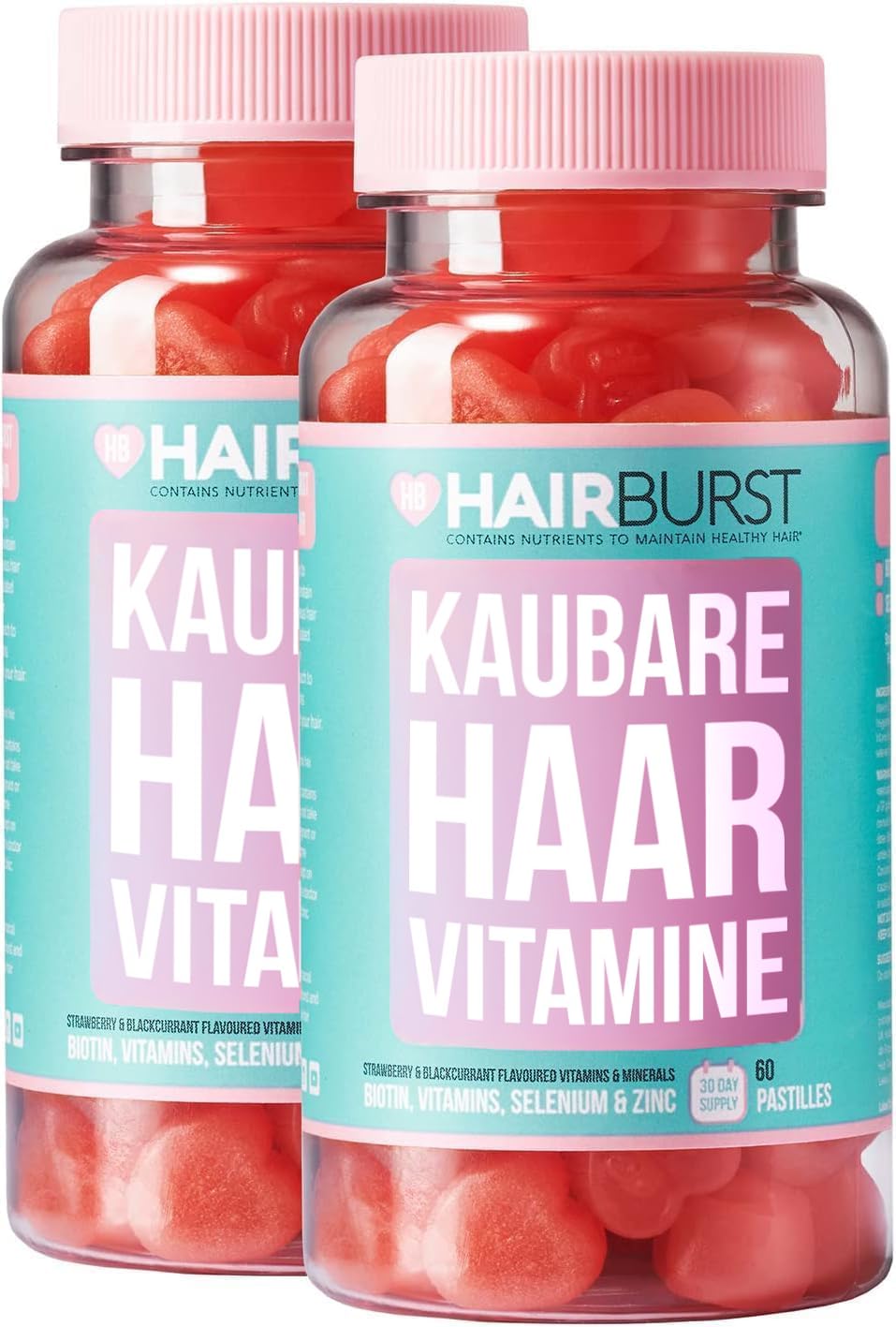 HAIR BURST Biotin Gummies für Haarwachstum - Vitamine, 2-Monats-Vorrat | Haar-, Haut- & Nagel-Vitamine - zuckerarm, reduziert Haarbruch & fördert gesundes, dichteres Haar