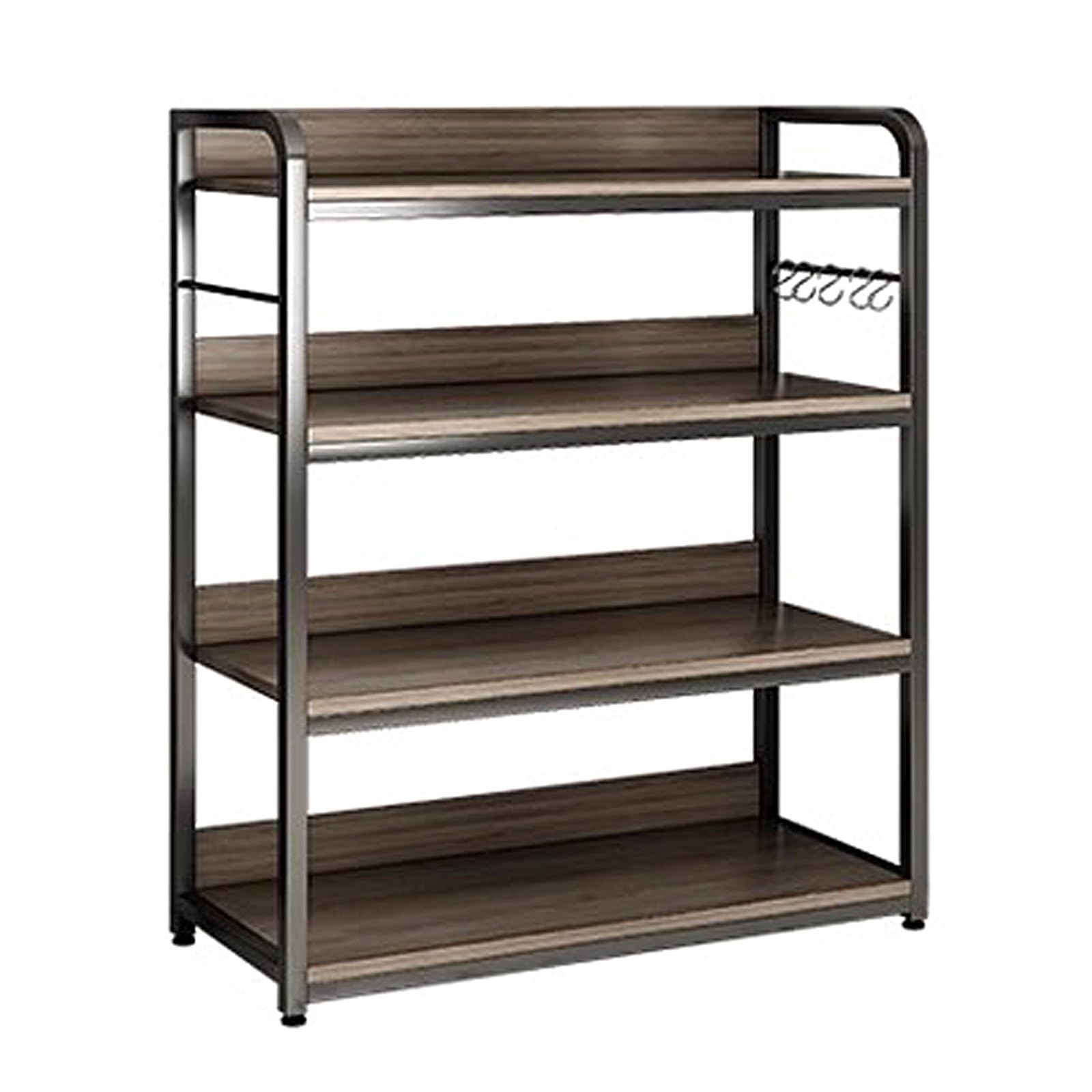 Scaffale a 5 ripiani con robusto telaio in acciaio, ideale per balcone, bagno, cucina, scaffale multiuso per la decorazione della casa