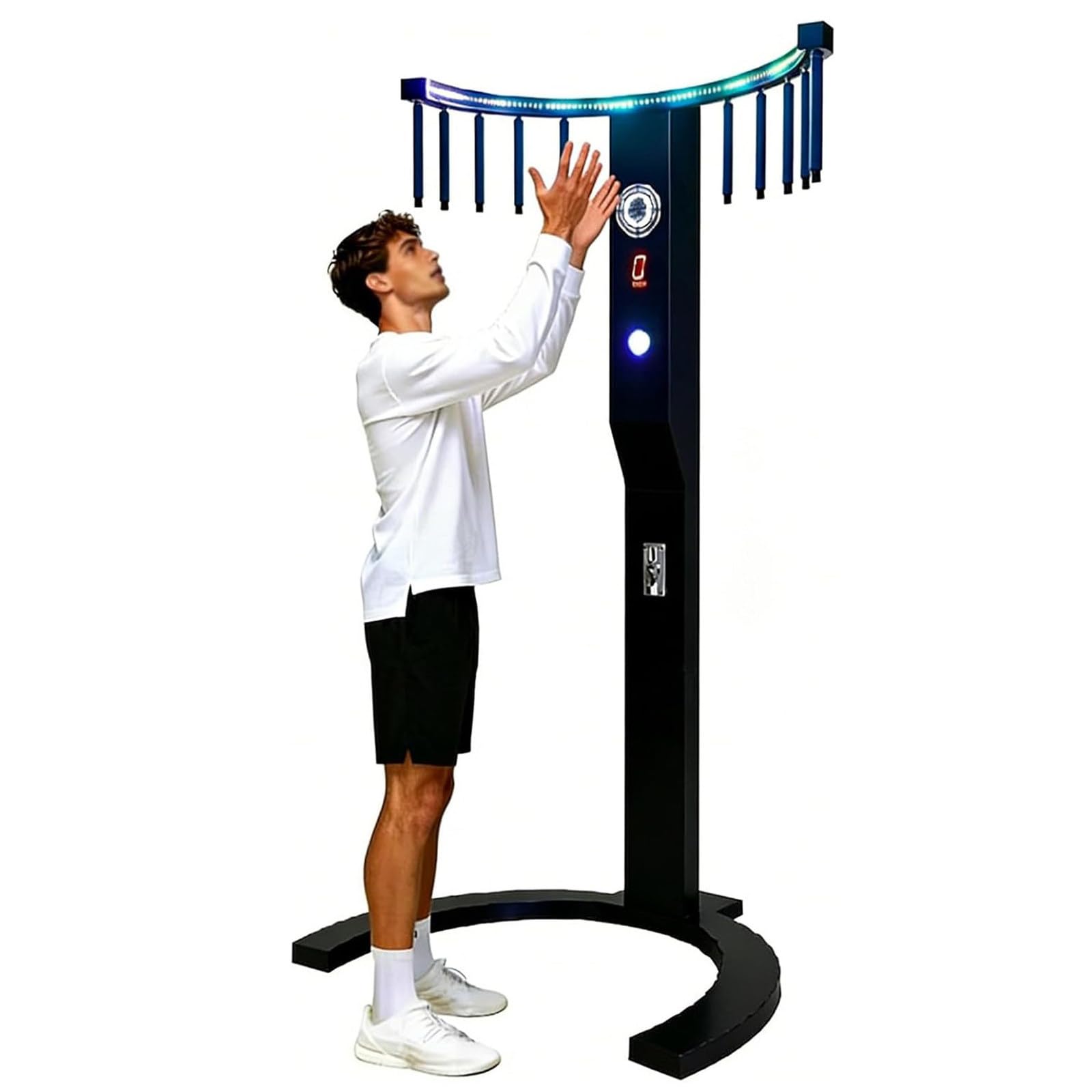 Zensefarin Multicolor Catching Stick Game Adjustable 10 Speed Fast Reaction Challenge Game That Promotes Hand-Eye Coordination,Reflex Training Arcade Game For Rental,Parties,Events And Carnivals