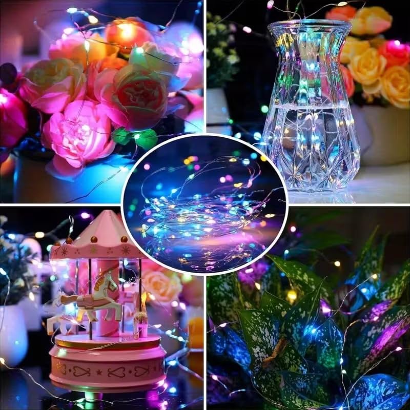BakGelAl Pilli RGB Peri LED Işık 5 Metre, Dekoratif LED Şerit Işık, Renkli LED Aydınlatma, Oda Süsleme Işığı (5 Metre)