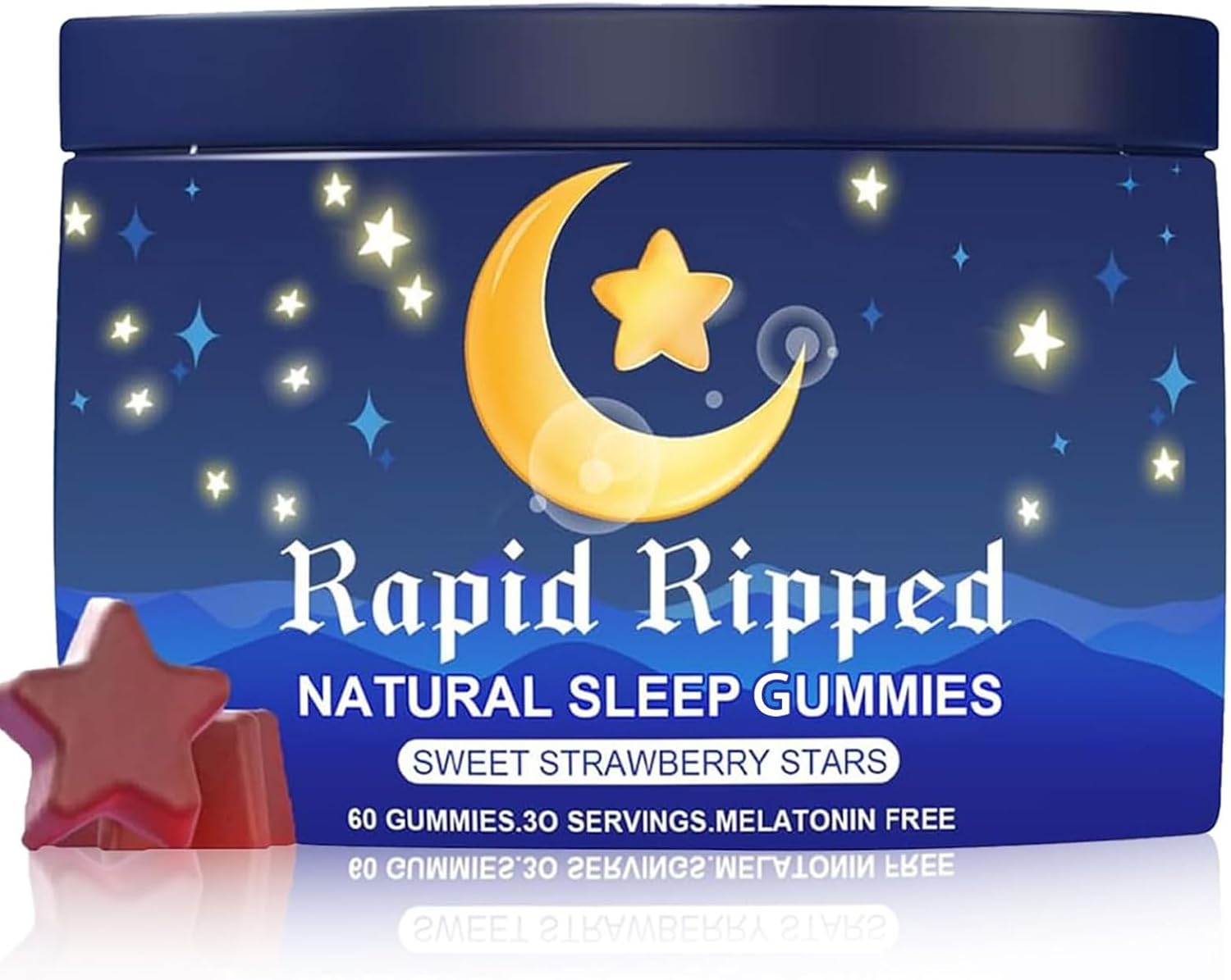 JRR Natural Sleep Aid Gummies – Fall Asleep Quickly and Gently in 30 Minutes- Effective Melatonin 6 mg Sleep+ Gummies for Adults a Restful Night’s Sleep -60 Count (1pc)