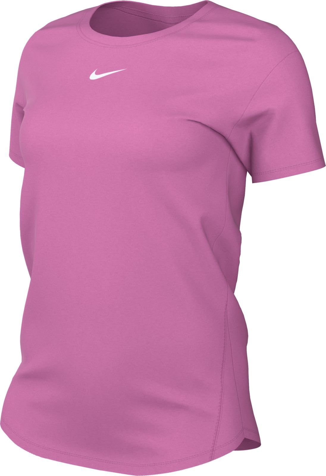 Nike Women's Playful Pink/White One Classic Df Ss Wt T-Shirt, Xl