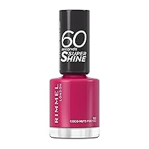 Rimmel London 60 Seconds Super Shine Smalto, Smalto asciugatura rapida, Colore vibrante, A lunga tenuta, 8 ml, 152 – Coco Nuts for You