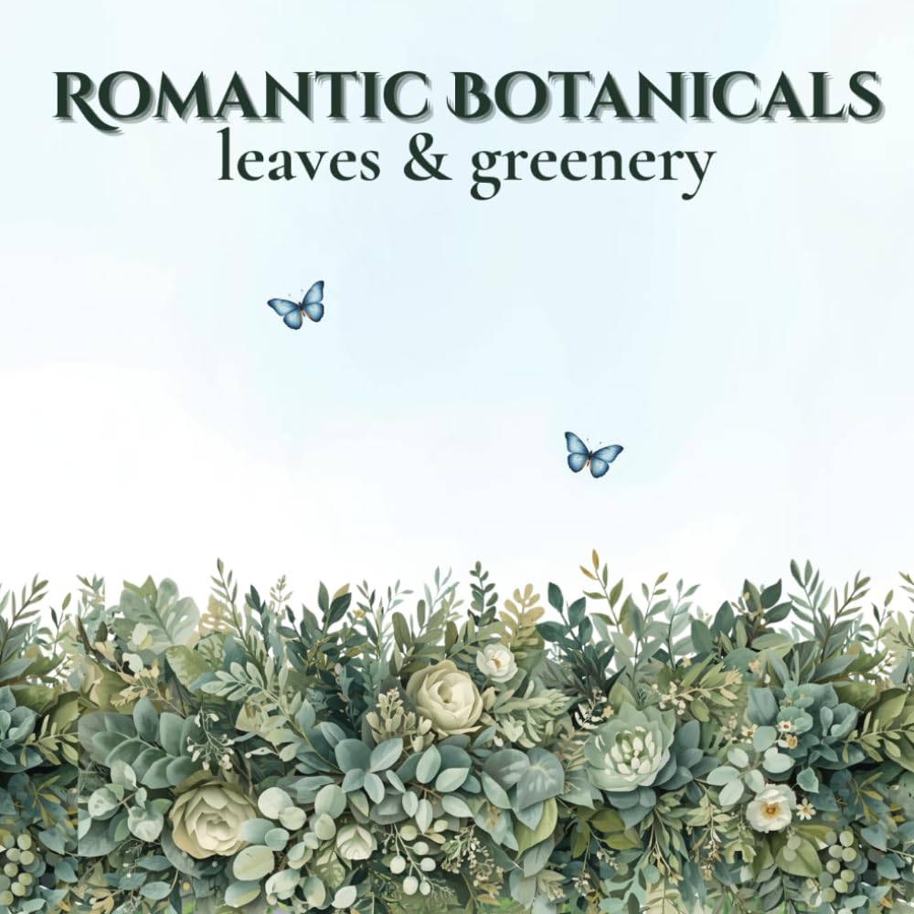 Romantic Botanicals Leaves & Greenery: A Calm and Elegant Nature-Themed Coloring Series for Stress Relief and Relaxation