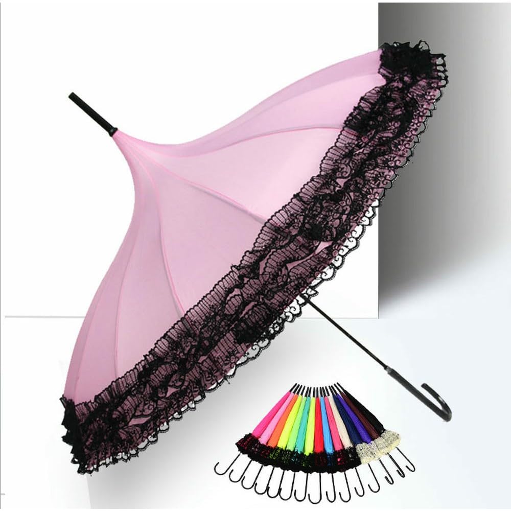 JCVBN Koronkowy parasol pagoda do golfa, długi uchwyt, fantazyjny parasol