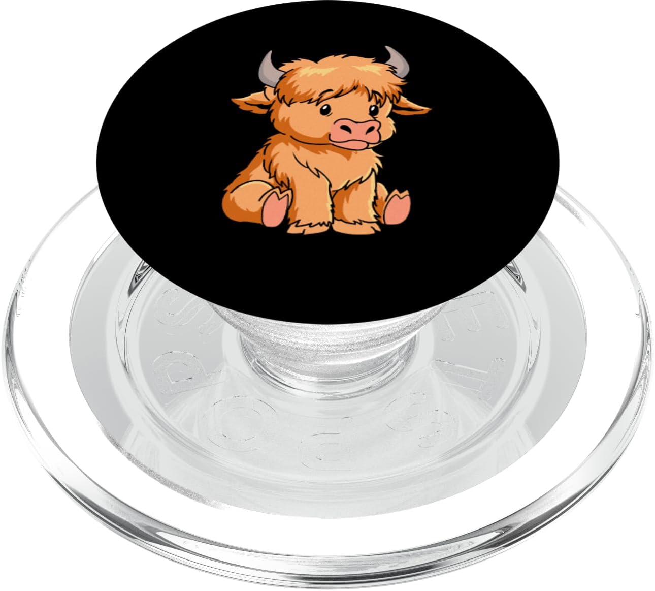 Scottish Highland Cow Gift Women Men Kids PopSockets Grip and Stand for Phones and Tablets PopSockets MagSafe PopGrip for iPhone