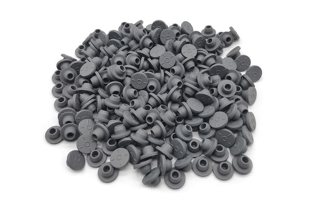 1000pcs Butyl Rubber Stopper Plug 13mm?Self Healing Injection Ports Solid Seal