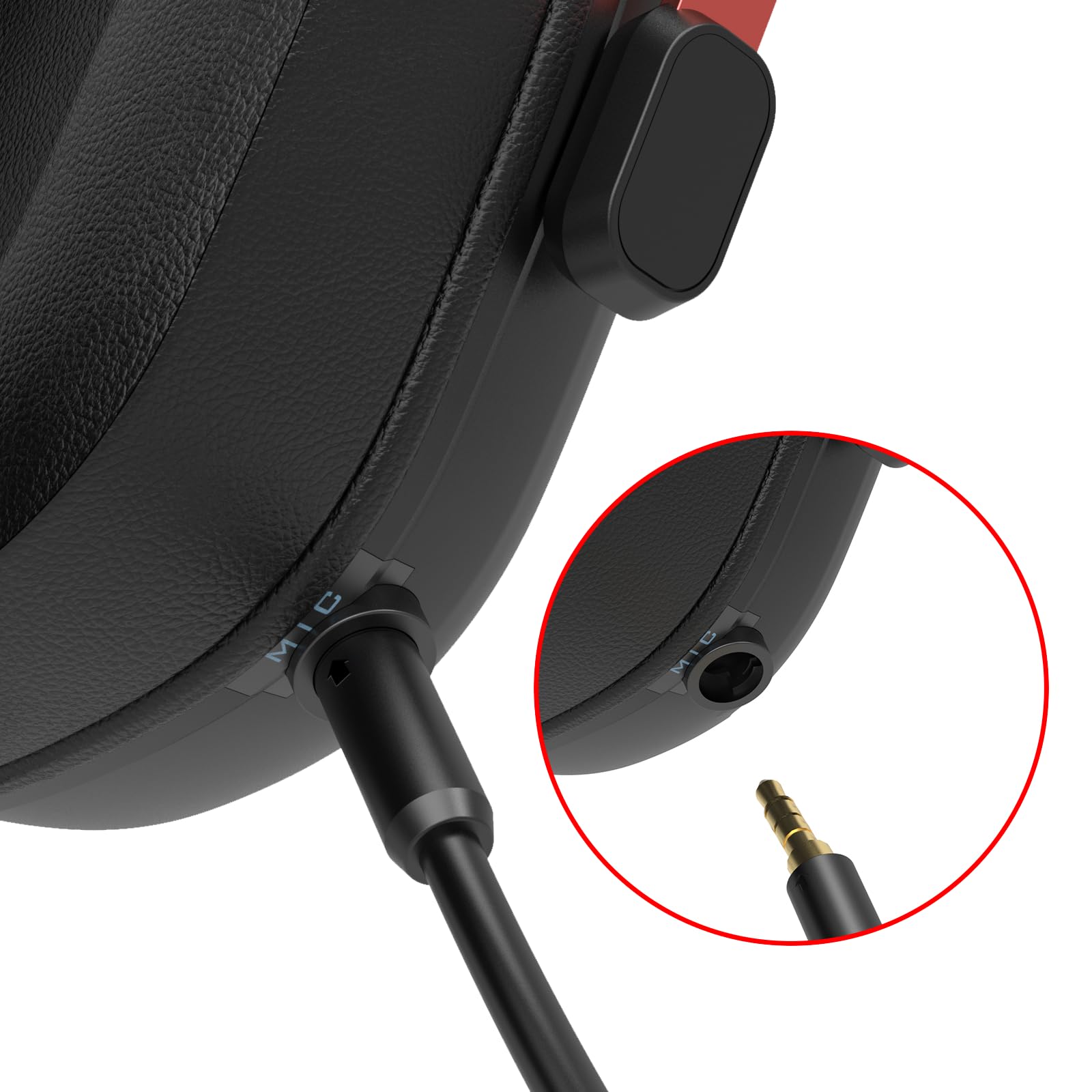 Redragon H312 Casque de jeu filaire avec son surround 7.1, pilote de 50 mm, coussinets en cuir PU, microphone amovible, casque supra-auriculaire compatible avec les appareils mobiles, PC/PS3/PS4/PS5