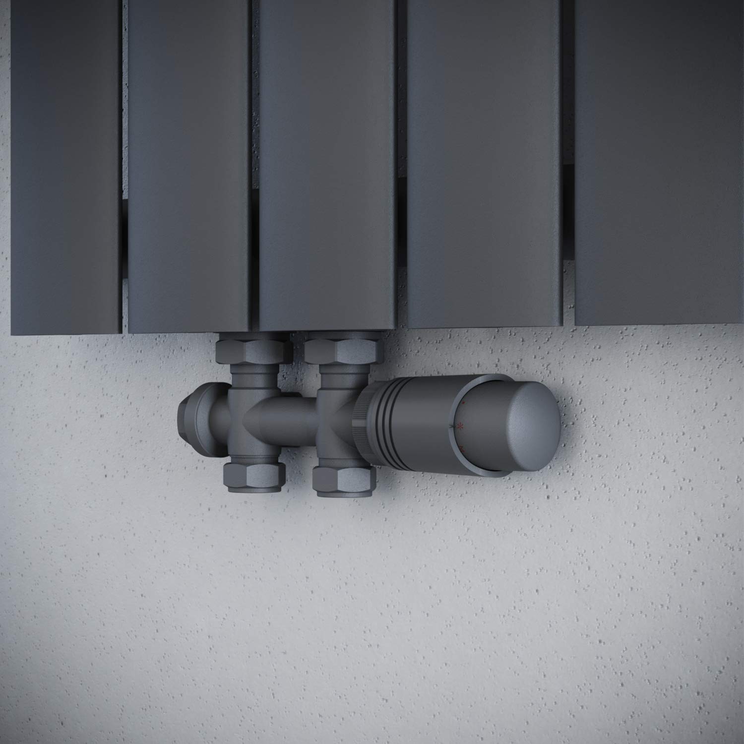 SONNI Multiblock mit Thermotstat Eck- und Durchgangsausführung Anthrazit 50mm