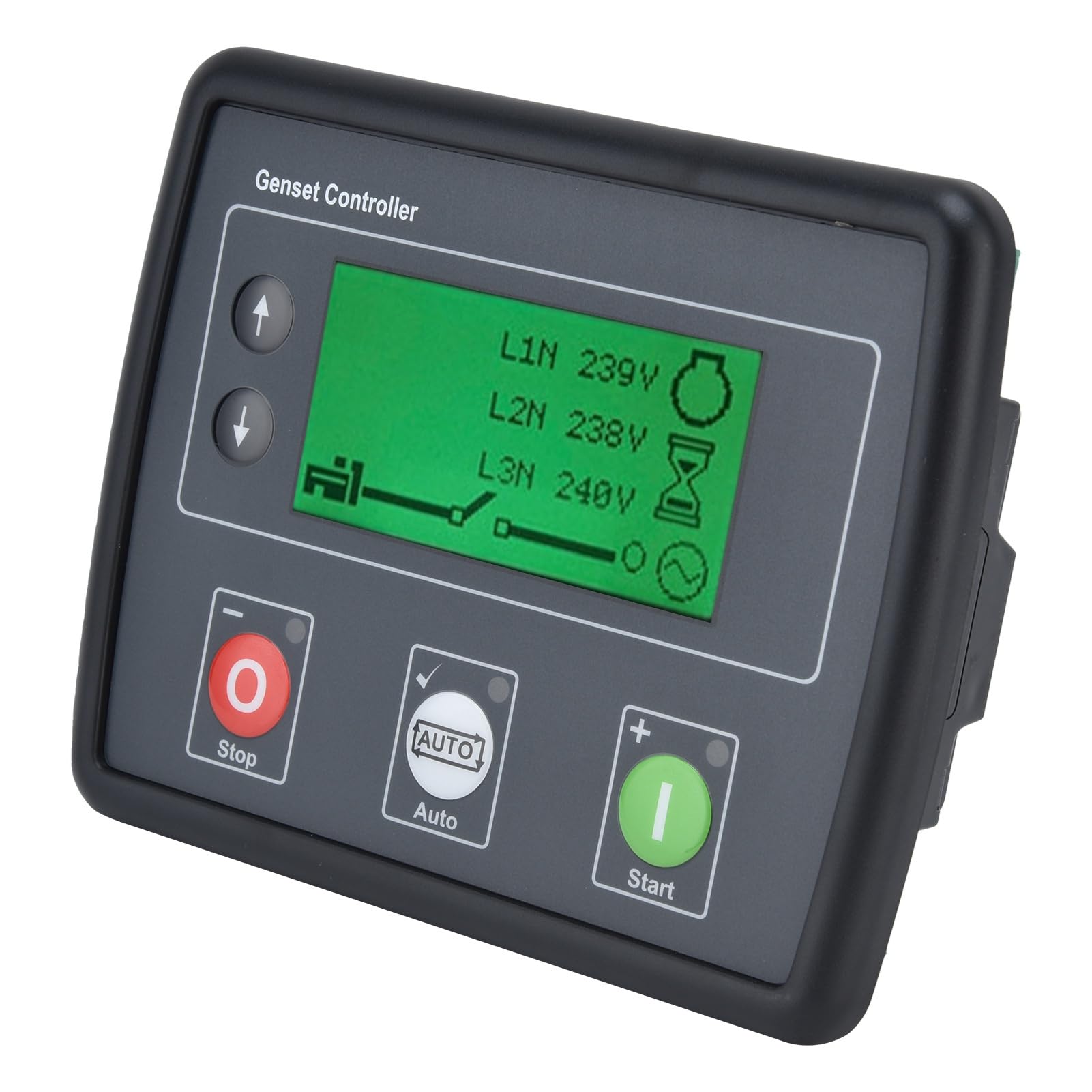 Yctze Controlador de Arranque Automático DSE4510 para Grupos Electrógenos con Monitoreo y Funciones Completos, Pantalla LCD para Gasolina
