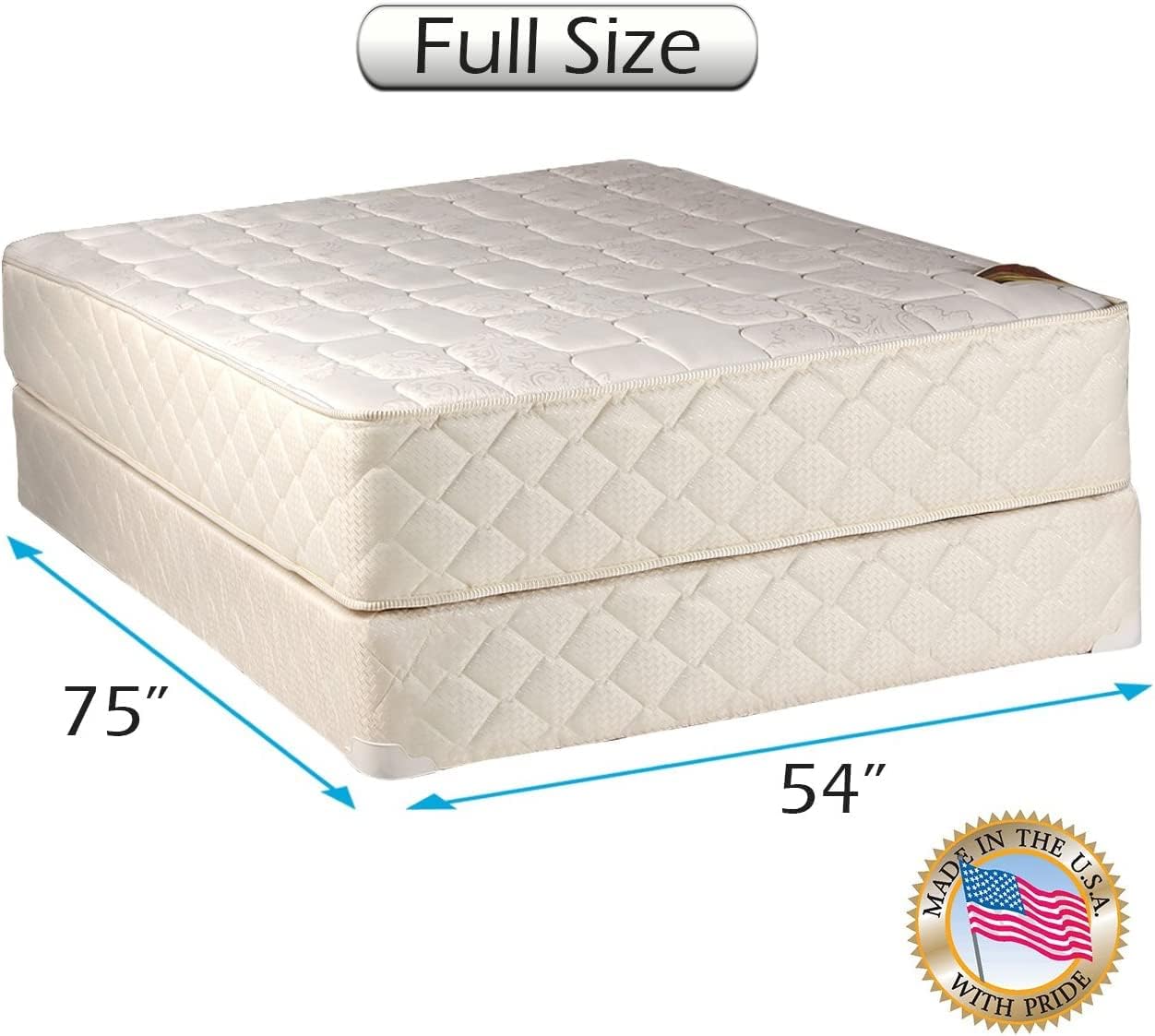 DS Solutions USA Grandeur Deluxe Full Size Two-Sided Mattress and Box Spring Set