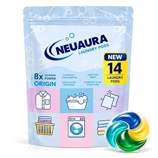 NEUAURA 4-in-1 Laundry Pods | Bio-Enzyme Stain Remover | 14 Washes | Pack of 1