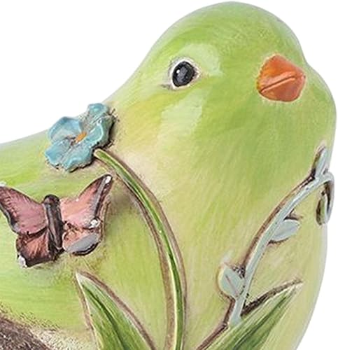 Miniatura 4 de KLKCMS Mini figuras en miniatura de animales de pájaros, escultura coleccionable, estatua de pájaro de resina, adorno para exteriores, hogar,