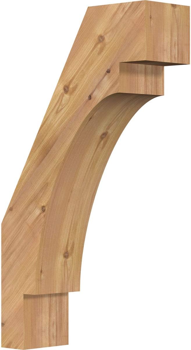 Ekena Millwork BRC06X16X28MRC00SWR 5 1/2W x 16D x 28H Merced Smooth Knee Brace, Western Red Cedar