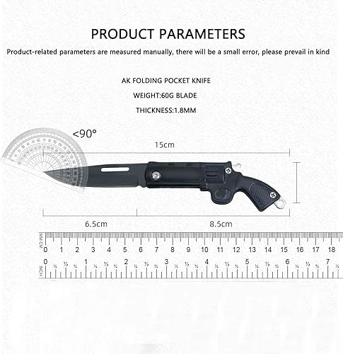 Miniatura 6 de Creative AK Cuchillo plegable portátil, cuchillo plegable de alto carbono de 5.9 pulgadas para exteriores, senderismo, camping, regalo para hombre,