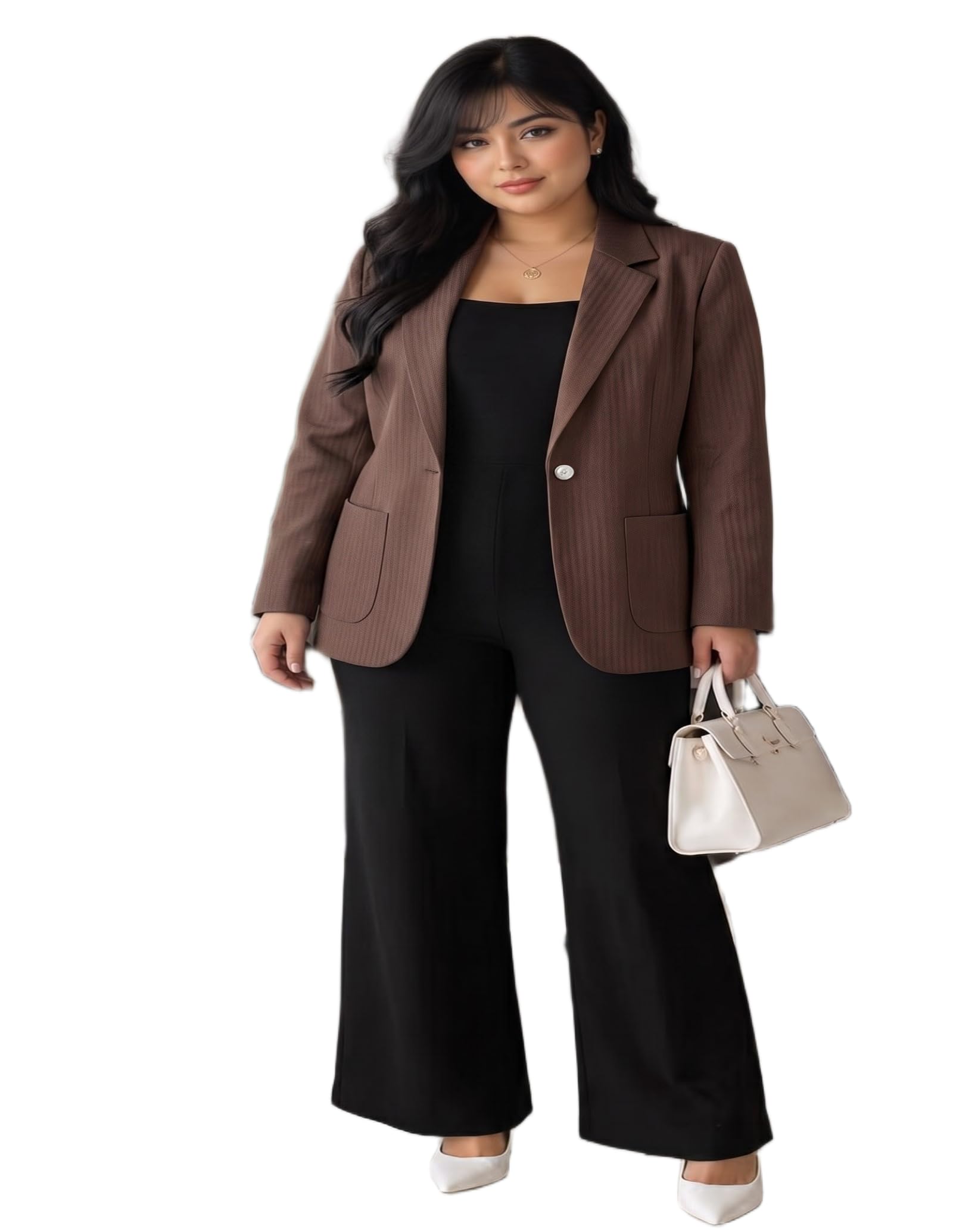 maykr Women's Office Blazer – Brown-picture-48