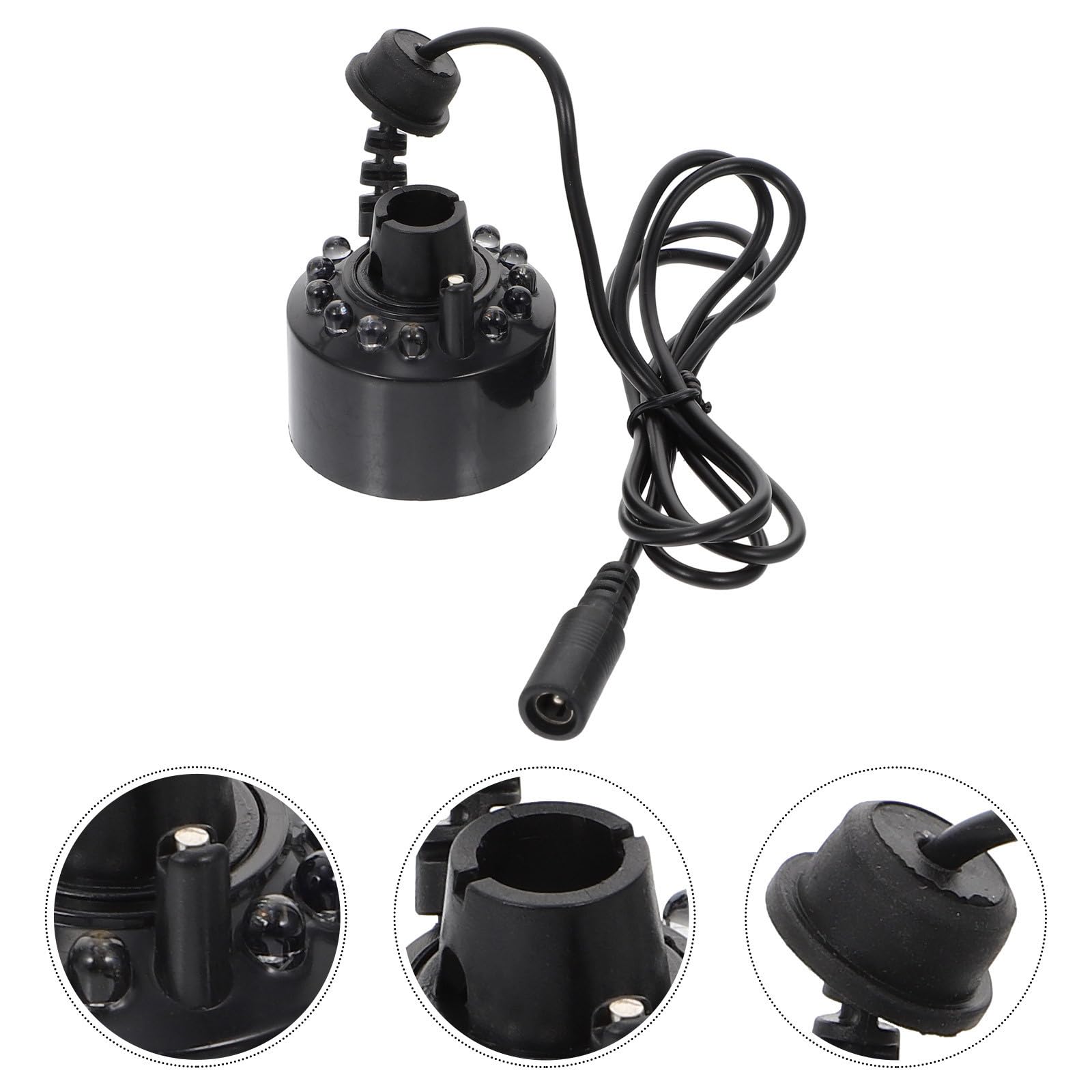 SOLUSTRE 8 Stück LED Licht Nebelmaschine für Aquarium und Indoor Wasserteich Geräuscharm Abs Material 250-450ml/h Nebelerzeugung für Fischbecken Dekoration