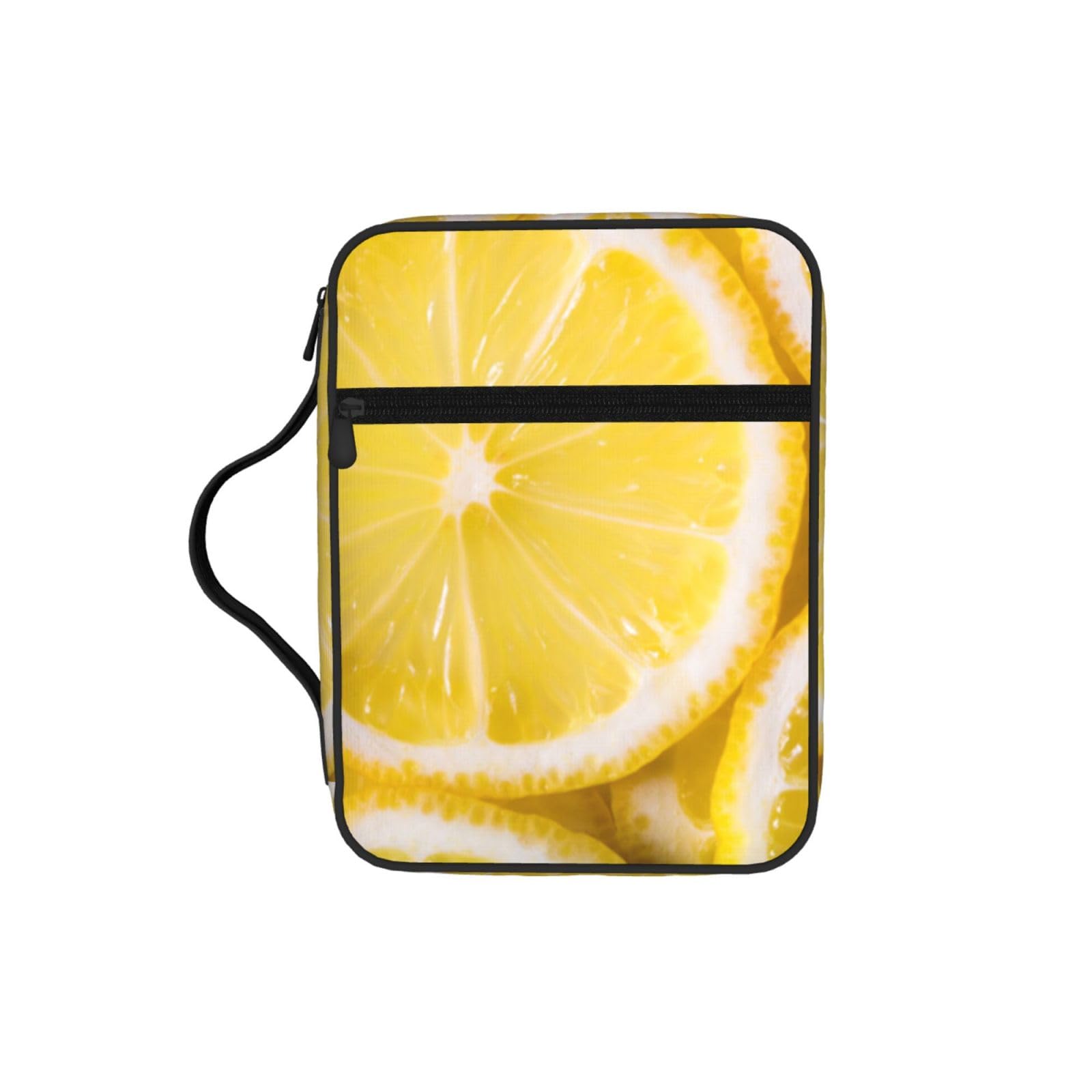 Yellow Lemon Bible Cover Case Waterproof Bible Bag With Handle Organizer Storage Book Cover For Bible Study