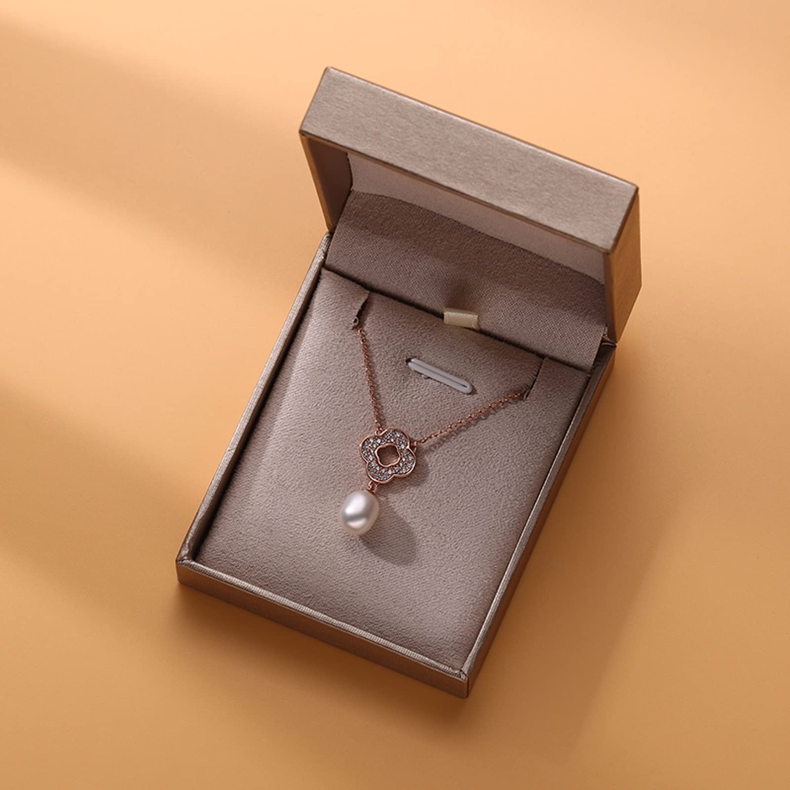 Gioielli/collane/Collana a ciondoli Perle d'Acqua Dolce Collana a Catena da 7-8 mm a Forma di Goccia Bianca Gioielli Presenti Donne Pendenti da Donna