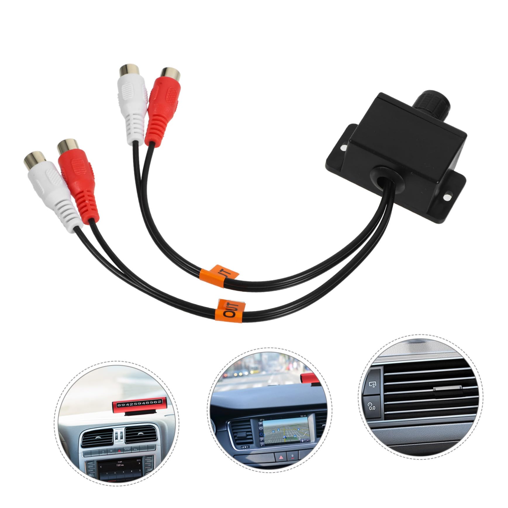 SOESFOUFU Universal Car Amp Bass Knob Volume Adjuster Remote Bass Control Audio Level Regulator Easy Installation