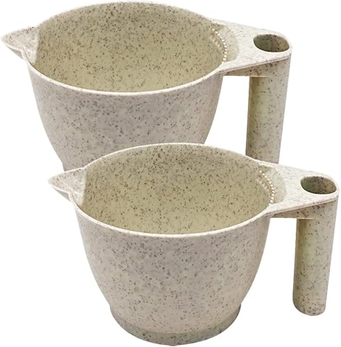 minkissy 2pcs Herramientas de tinte para el cabello, cuenco de tinte para el cabello, cuenco de tinte para el cabello, medidor de brillo rubio,