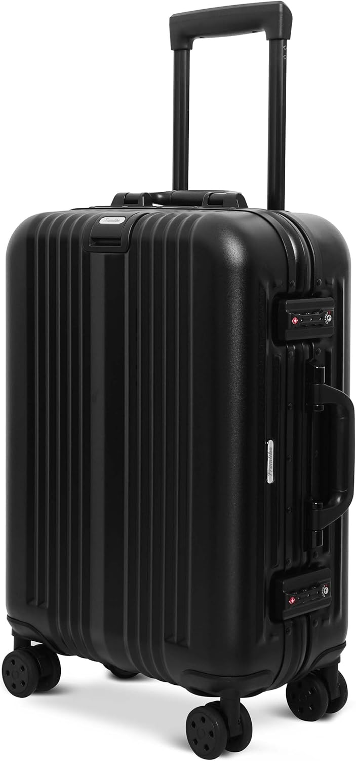 FROMLIKE All Aluminum Carry On Luggage, Metal Hard Shell