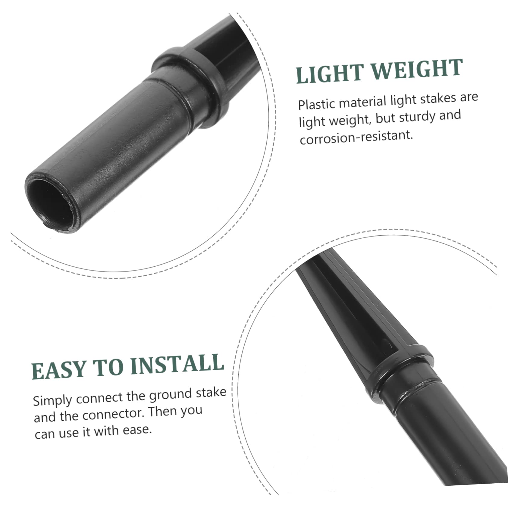 KITANDOVE Lot De 10 Piquets De Lampe Solaire De Jardin En Plastique Durable De Remplacement Pour Lumières Extérieures, Installation Facile Avec Design Incliné, Accessoires Résistants Aux Intempéries