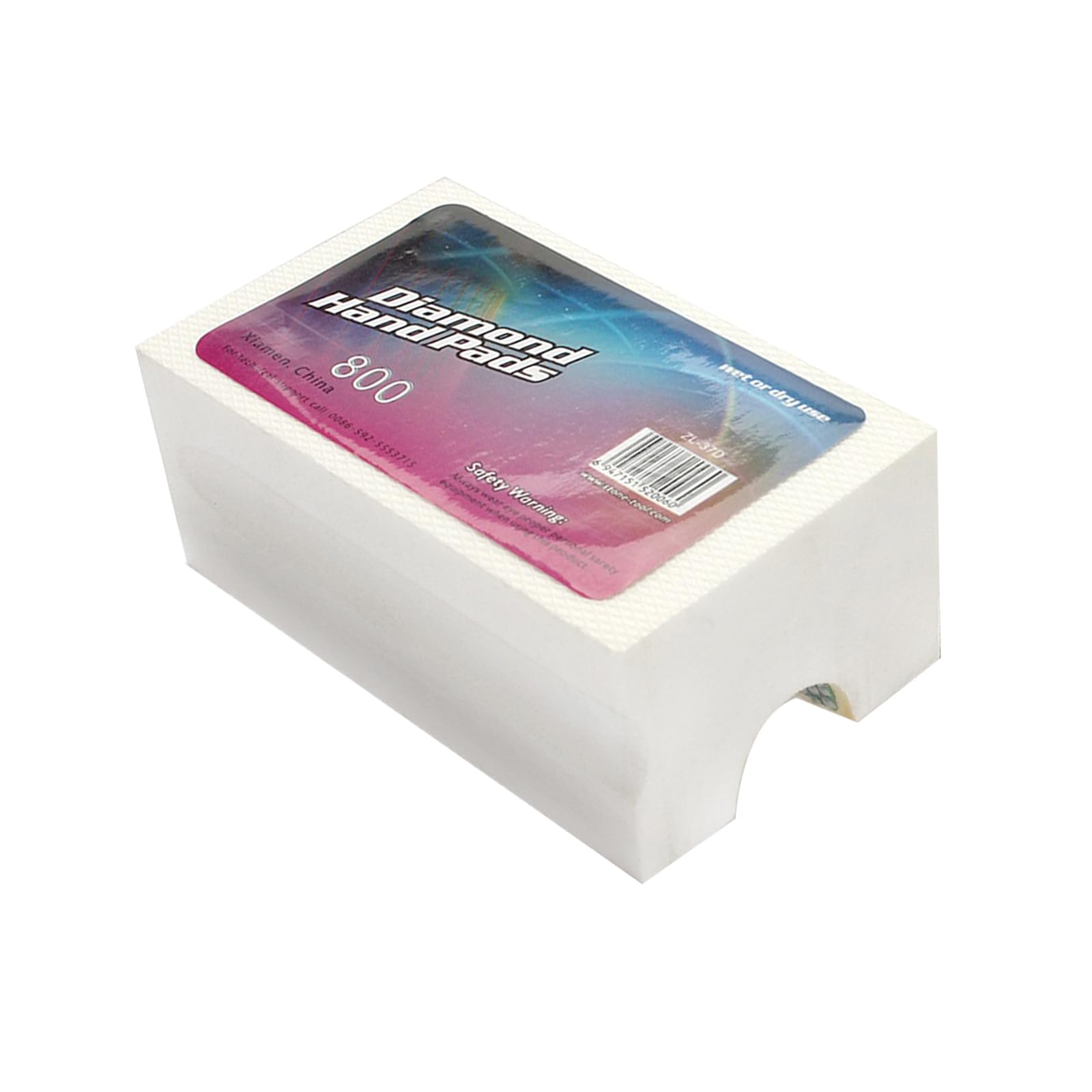 Unifizz Diamond Sanding Blocks White V20 Polishing Grinding Hand Pads Block for Granite Marble Glass Stone 800 Grit