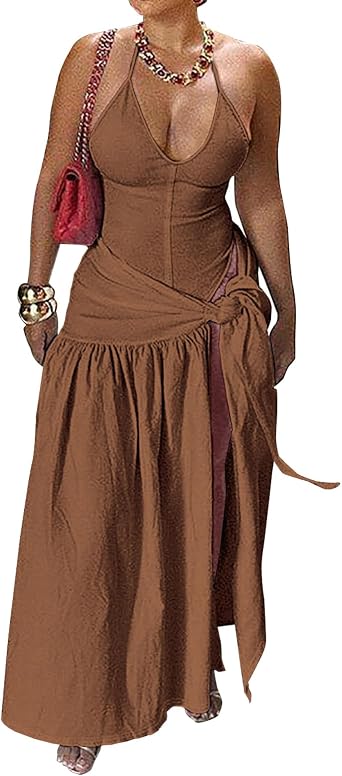 Women 2 Piece Maxi Skirt Sets Sexy Summer Beach Cover Ups Vacation Outfits