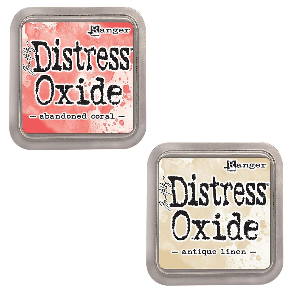 Kit 12 inchiostri Distress Oxide Ranger | effetto opaco | progettati da Tim Holtz | dimensioni ca. 7,6 x 7,6