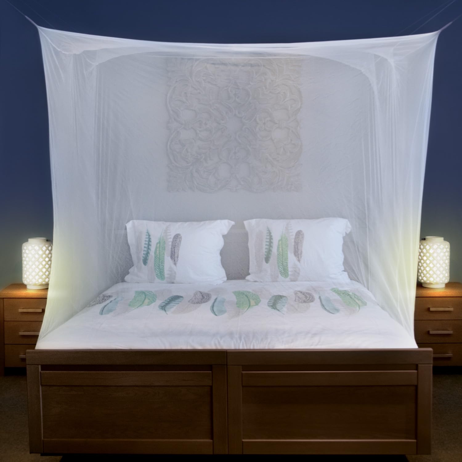 Mosquito Net for Queen & King-Size Beds - No Opening Bed Canopy