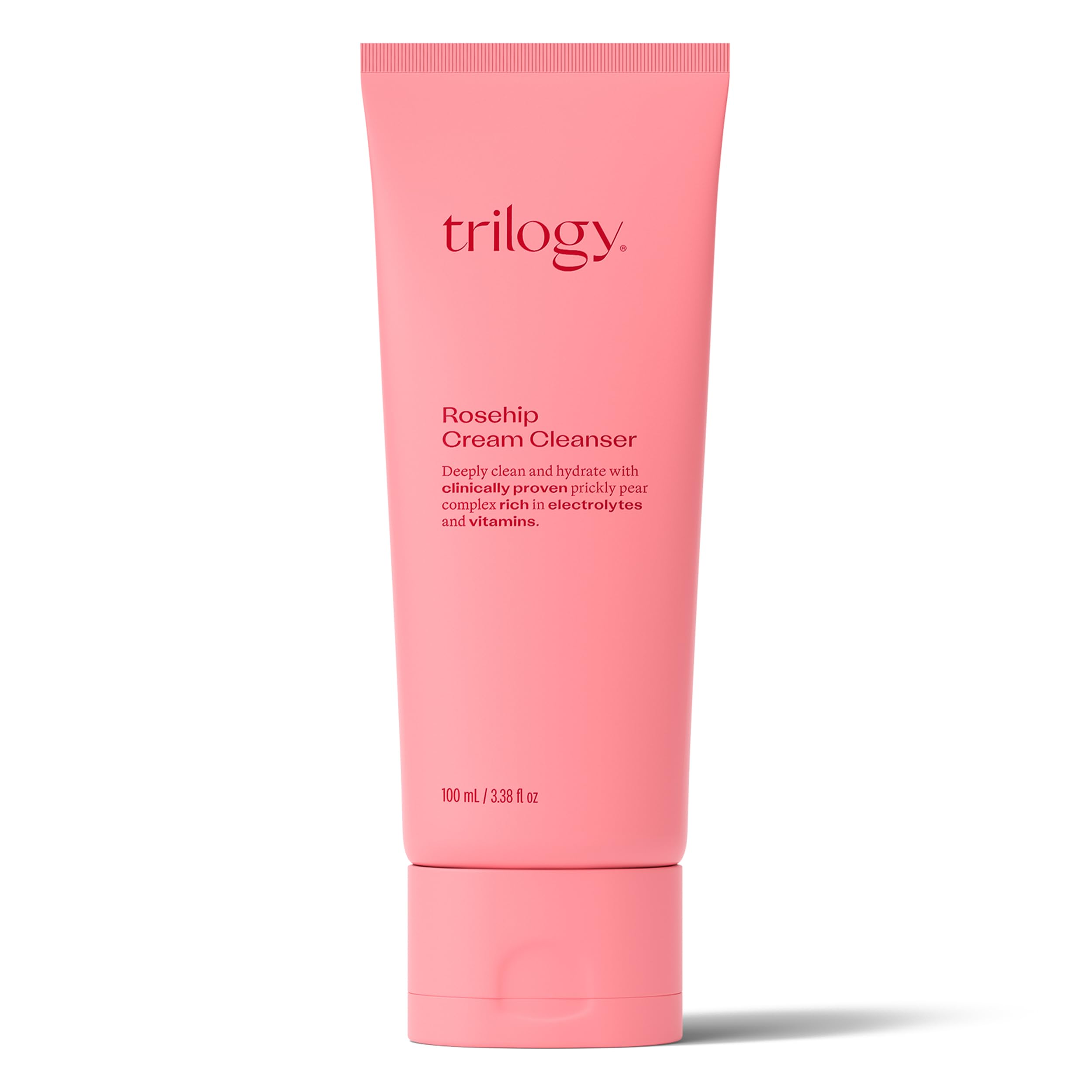 Trilogy Rosehip Cream Cleanser, 3.3 Fl Oz - For All Skin Types - Formulated with Evening Primrose, Rosehip & Carrot For A Soft, Smooth & Clean Complexion