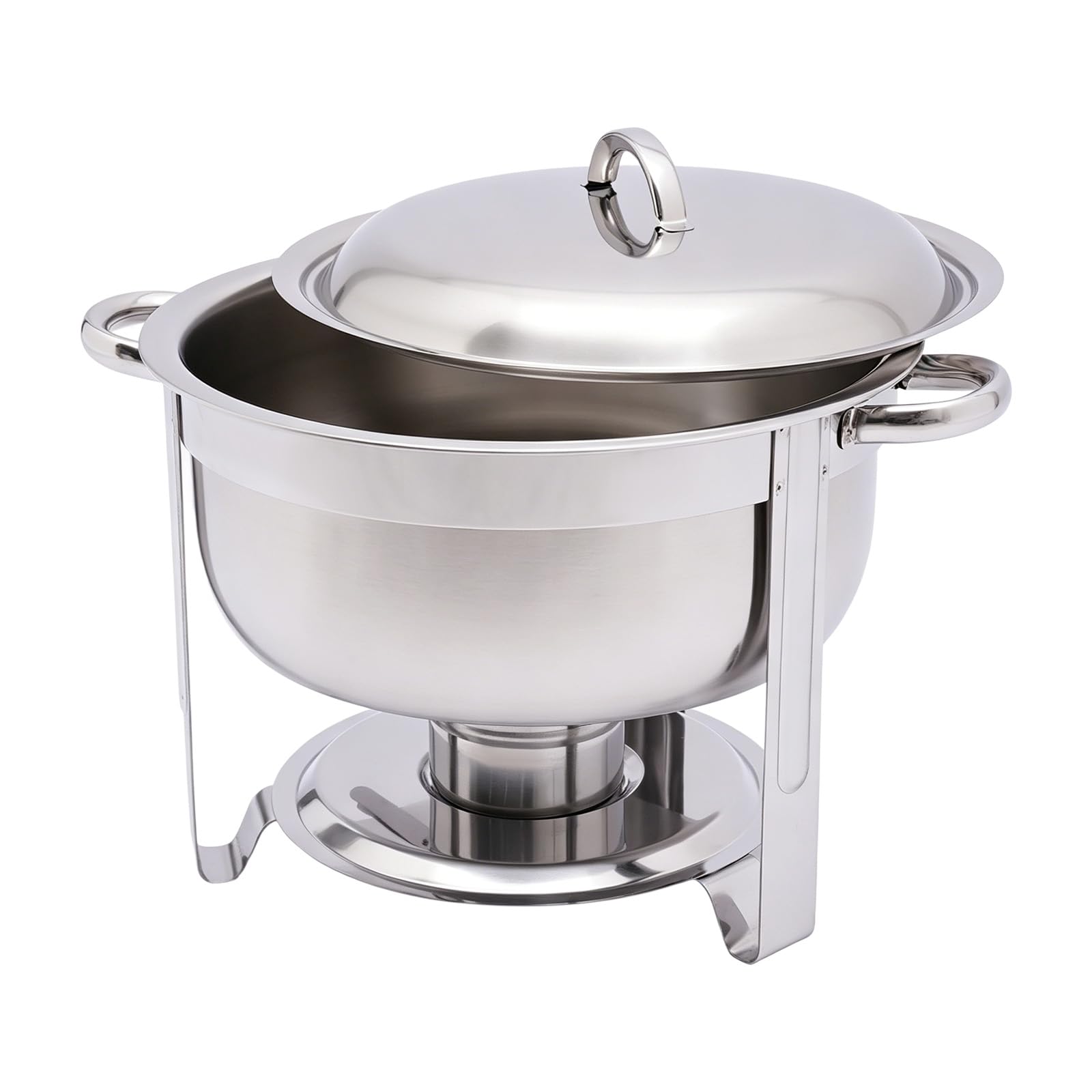 Contenitore termico per alimenti, per alimenti, scaldavivande, buffet, pasta combustibile, piastra per barbecue, contenitore elettrico in acciaio inox, 5 l, rotondo