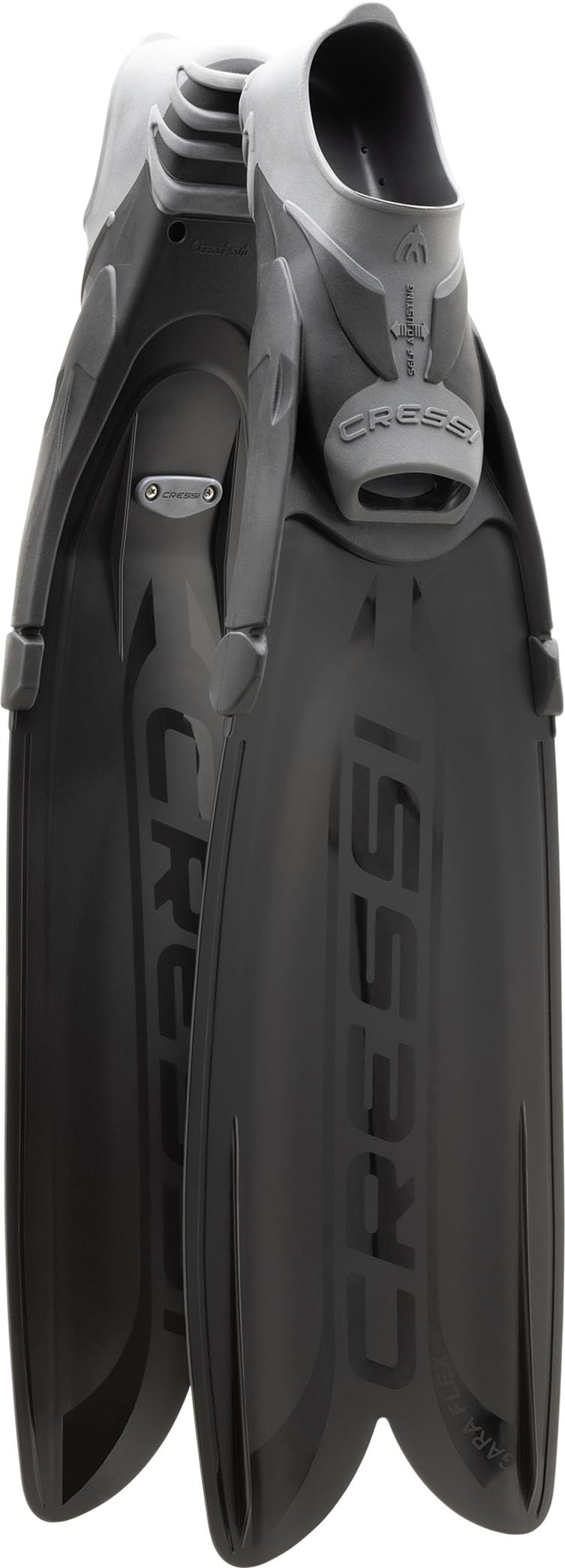 CRESSI Gara Turbo Flex Fins Black 40/41 - Unisex Lightweight Reactive High Performance Fins Gara System with Interchangeable Blades for Diving, Apnea, Spearfishing, Snorkelling, Black, 40/41